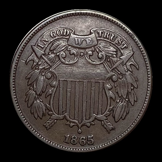 1865 Bronze Two-Cent Piece CLOSELY UNCIRCULATED