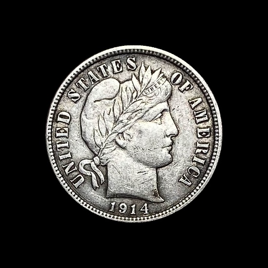 1914 Barber Dime CLOSELY UNCIRCULATED