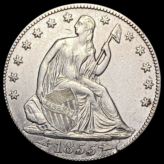 1855-O Silver Half Dollar Arrows CHOICE AU