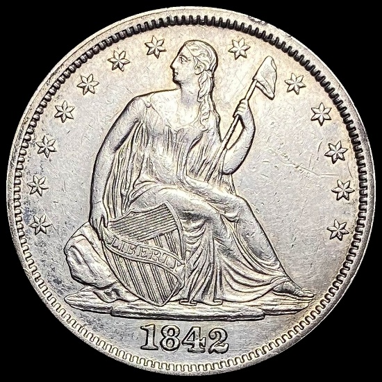 1842 Silver Half Dollar (Seated Liberty) UNCIRCULATED