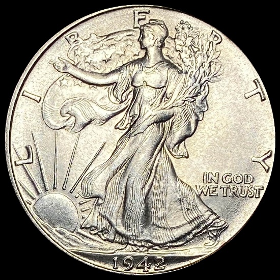 1942-D Silver Walking Liberty Half Dollar CHOICE BU