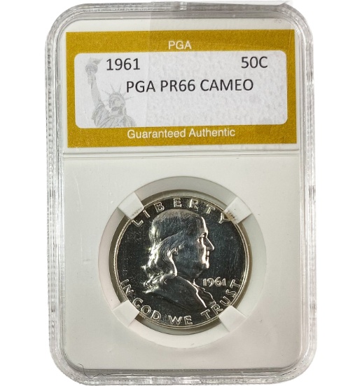 1961 Franklin Half Dollar PGA PR66 CAMEO