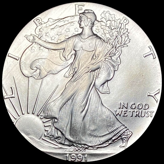 1991 1 oz Silver American Eagle $1 GEM BU