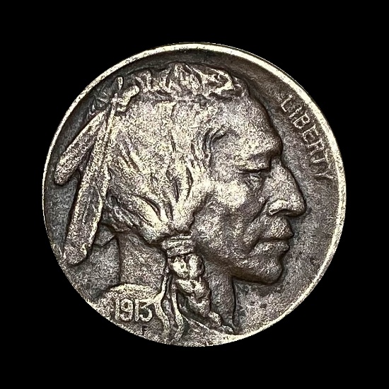 1913-D Buffalo Nickel Type 2 LIGHTLY CIRCULATED