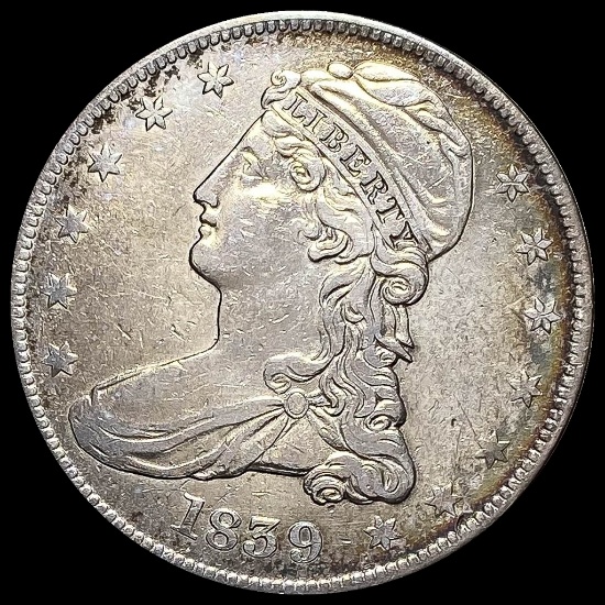 1839 Silver Capped Bust Half Dollar CLOSELY UNCIRCULATED