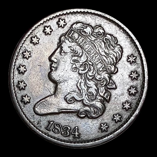1834 Classic Head Half Cent CLOSELY UNCIRCULATED