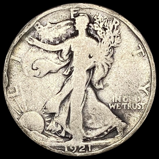 1921-D Silver Walking Liberty Half Dollar NICELY CIRCULATED