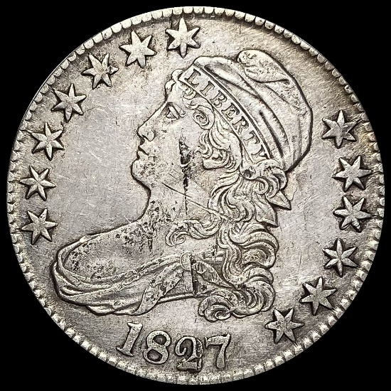1827 Capped Bust Half Dollar LIGHTLY CIRCULATED