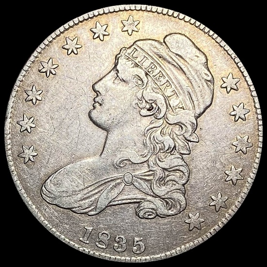 1835 Capped Bust Half Dollar NEARLY UNCIRCULATED
