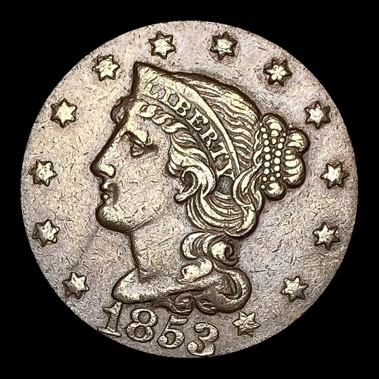 1853 Braided Hair Large Cent NEARLY UNCIRCULATED
