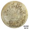 1850 Go PF Mexico Silver 8 Reales Cap&Ray NEARLY UNCIRCULATED