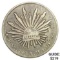 1892 Mo AM Mexico Silver 8 Reales Cap&Ray NEARLY UNCIRCULATED