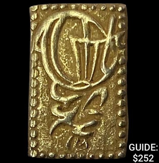 1868-1869 Japan .029oz Gold 2 Bu CLOSELY UNCIRCULATED