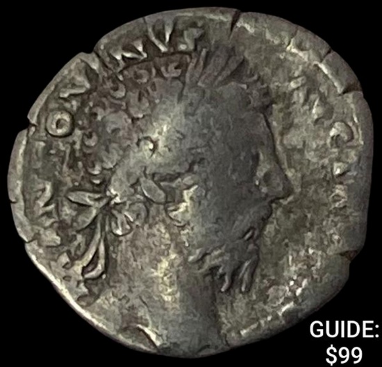 Roman Commodus Silver Denarius NEARLY UNCIRCULATED
