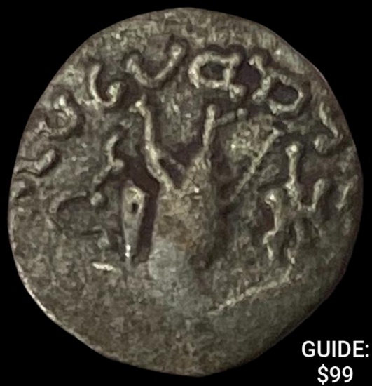 Biblical Azes I/II 58 BC Silver Drachm NEARLY UNCIRCULATED