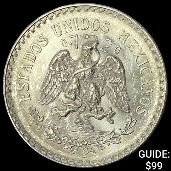 1943-M Mexico Silver Peso UNCIRCULATED