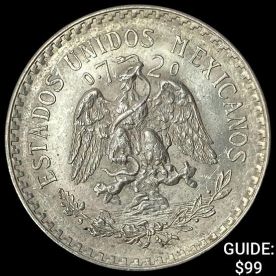 1940-M Mexico Silver Peso UNCIRCULATED