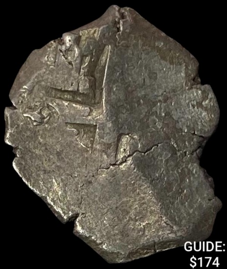 1500s-1600s Spanish Colonial Silver Cob NEARLY UNCIRCULATED