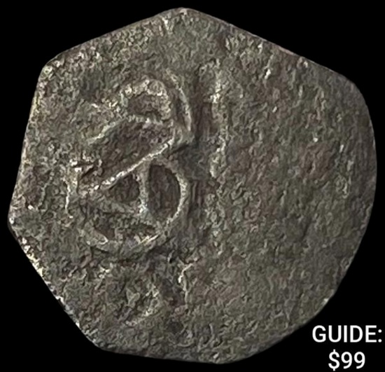 1500s-1600s Spanish Empire Silver 1/2 Reales Cob  NEARLY UNCIRCULATED