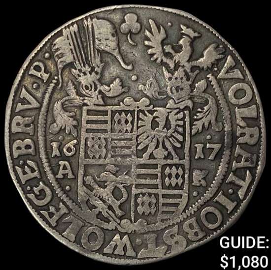 1617 Meinstein Silver Thaler NEARLY UNCIRCULATED