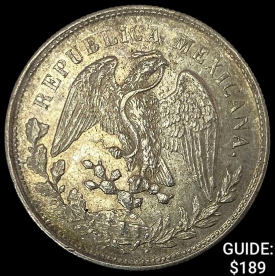 1903Zs FZ Mexico Silver Peso CHOICE AU