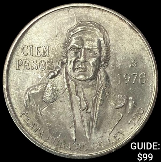 1978Mo Mexico .64oz Silver 100 Pesos UNCIRCULATED