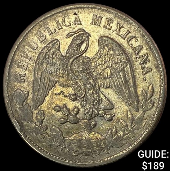 1899Go RS Mexico Silver Peso CLOSELY UNCIRCULATED