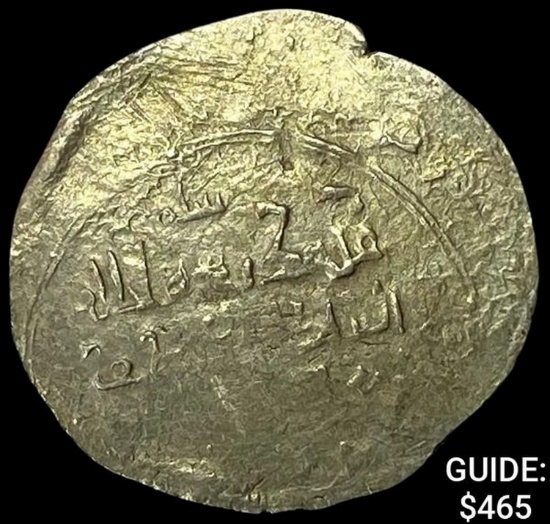1072-1092 Crusades Seljuk Pale Gold Dinar NEARLY UNCIRCULATED