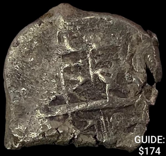 1500s-1600s Spanish Colonial Silver Cob NEARLY UNCIRCULATED