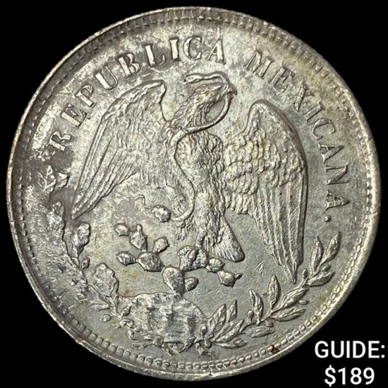 1904Zs FM Mexico Silver Peso CHOICE AU