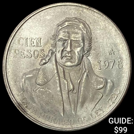 1978Mo Mexico .64oz Silver 100 Pesos UNCIRCULATED