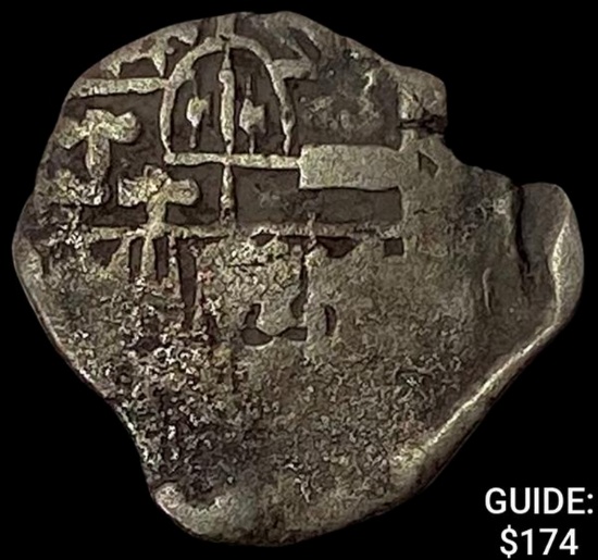 1500s-1600s Spanish Colonial Silver Cob NEARLY UNCIRCULATED