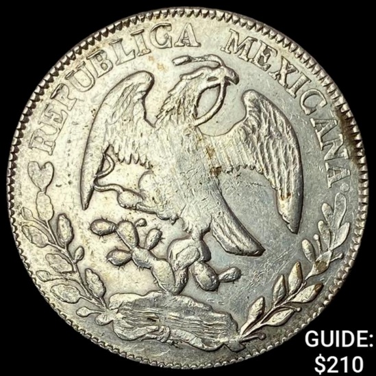 1879Zs JS Mexico Silver 8 Reales CLOSELY UNCIRCULATED