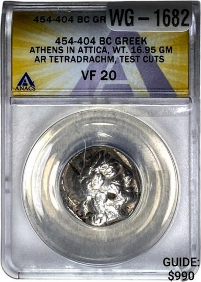 424-404 BC Greek Silver Tetradrachm NGC VF20