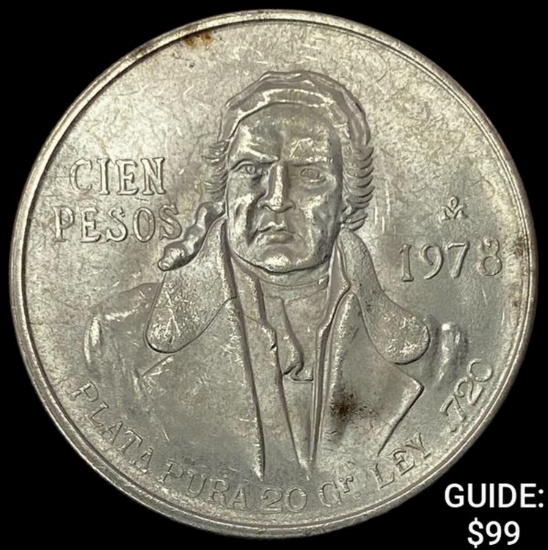 1978Mo Mexico .64oz Silver 100 Pesos UNCIRCULATED