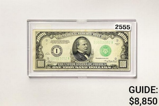 1934 $1000 Federal Reserve Note-Bank of Minneap.