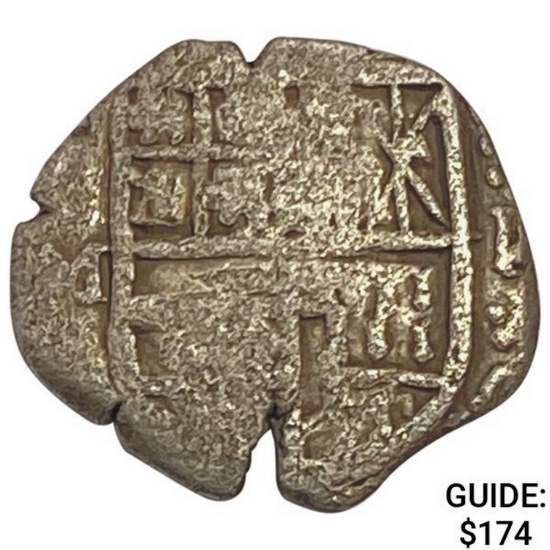 1500-1600's Spanish Empire Silver 1 Reales Cob NEARLY UNCIRCULATED