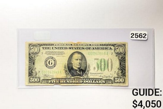 1934A $500 Federal Reserve Note-Bank of Chicago