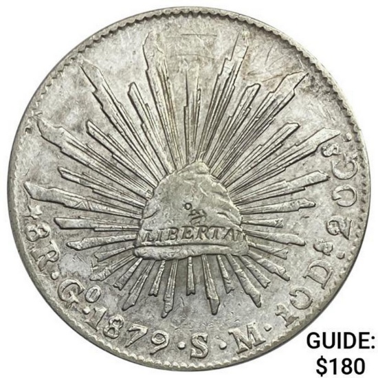 1879Go SM Mexico Silver 8 Reales CLOSELY UNCIRCULATED