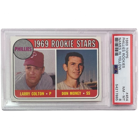 1969 Phillies Rookies Topps #454 PSA NM-MT8