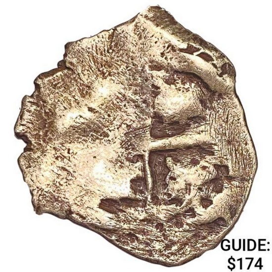 1500-1600's Spanish Empire Silver 1 Reales Cob NEARLY UNCIRCULATED