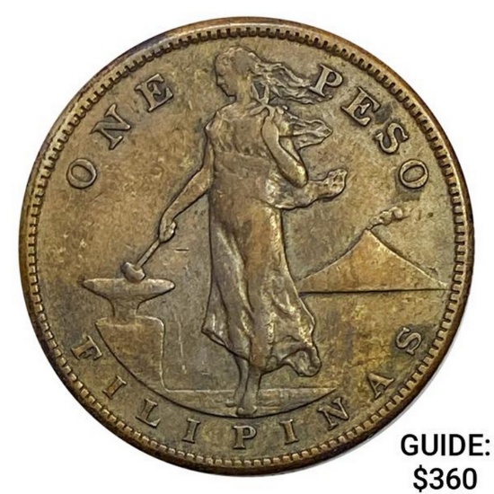 1911-S US-Philippines Silver Peso HIGH GRADE