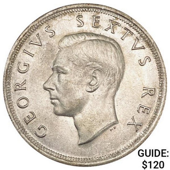 1952 South Africa .4546oz Silver 5 Shillings UNCIRCULATED