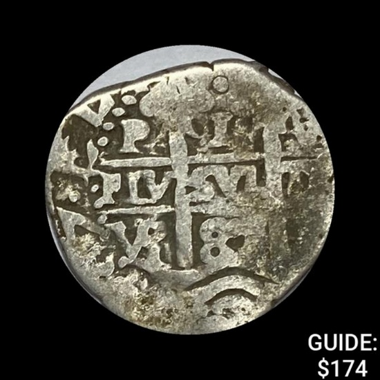 1500s-1600s Spanish Colonial Silver Cob NEARLY UNCIRCULATED