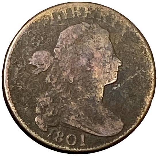 1801 Draped Bust Large Cent Avg Circ