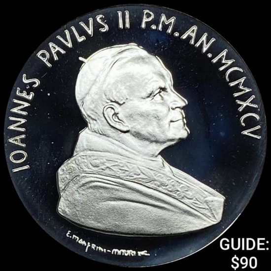 1995 Vatican City Silver 10,000 Lira CHOICE PROOF