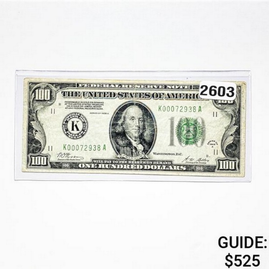 1928A $100 Federal Reserve Note-Bank of Dallas, TX