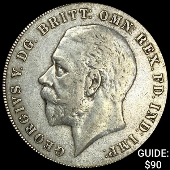 1935 Great Britain George V Silver Crown NEARLY UNCIRCULATED