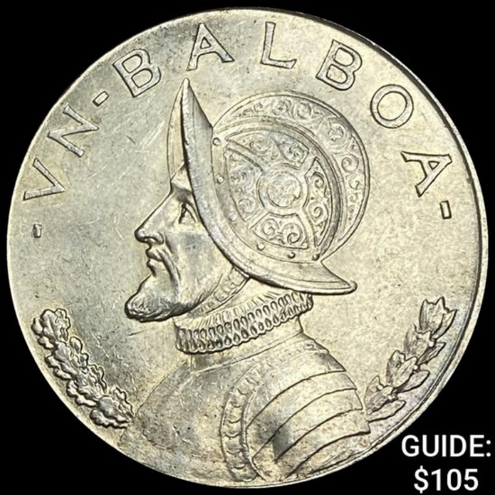 1947 Panama Silver Balboa UNCIRCULATED