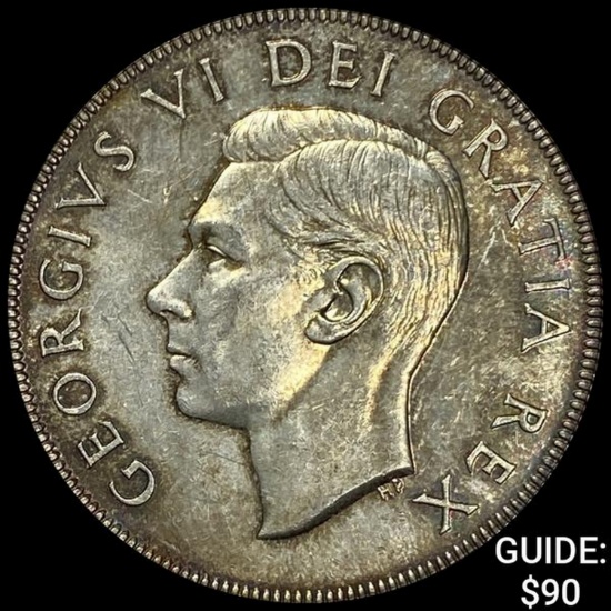 1950 Canada George VI Silver Dollar UNCIRCULATED